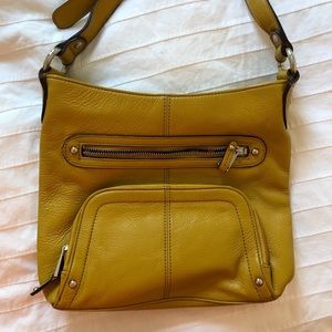 Tignanello yellow crossbody bag